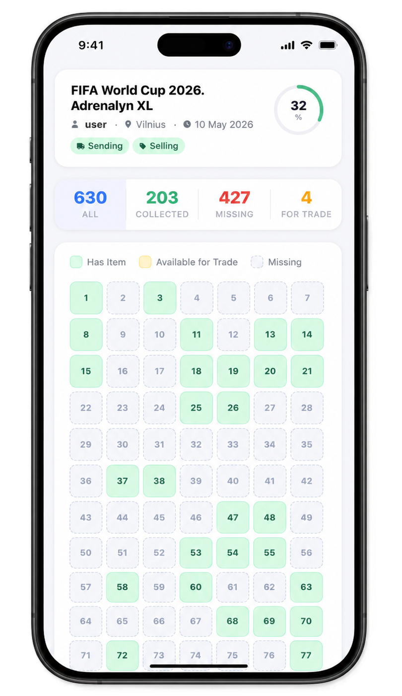 Swapio app – Track & Swap Stickers, Cards & More